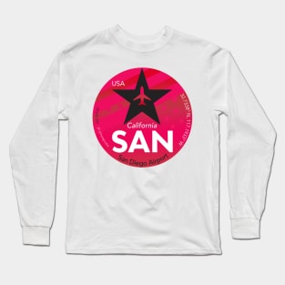 SAN round sticker Long Sleeve T-Shirt